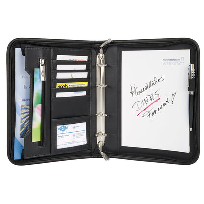 WEDO® Konferenzmappe ELEGANCE 26,3 x 21 x 4 cm (B x H x T) Kunstleder/Nylon schwarz