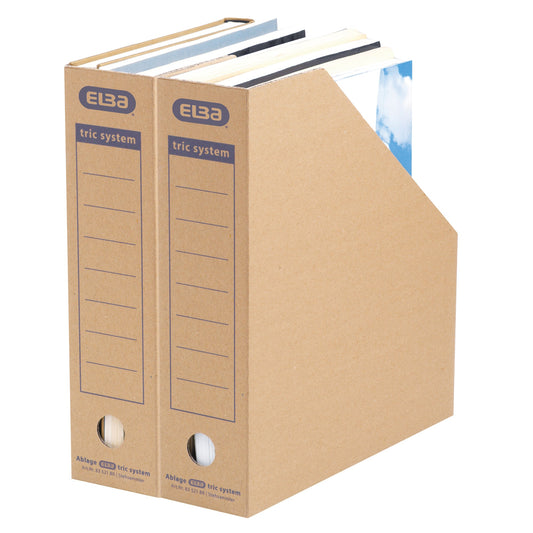 ELBA Stehsammler tric 7,8 x 31 x 28,7 cm (B x H x T) DIN A4 Werkstoff: Wellpappe naturbraun