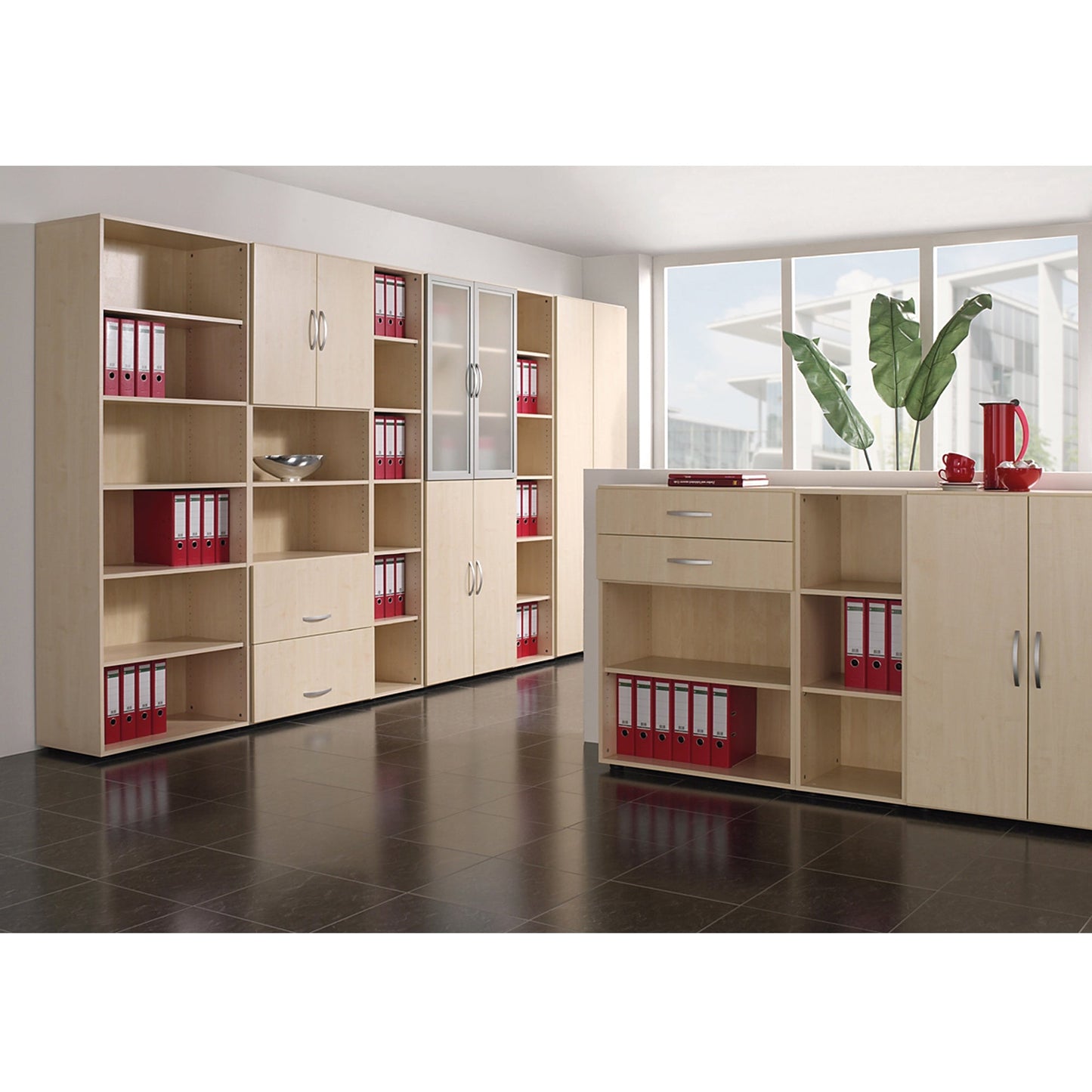 Geramöbel Flügeltür Flex 800 x 1.104 mm (B x H) Dreischicht-Feinspan, melaminharzbeschichtet ahorn 2 St./Pack.