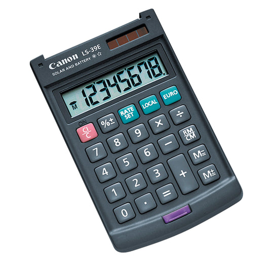 Canon Taschenrechner LS-39E 1 x 8-stellig dunkelgrau Batterie, Solar-Energie
