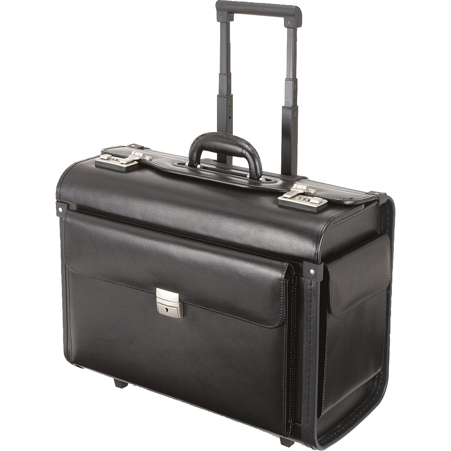 Alassio® Pilotenkoffer Silvana 49 x 40 x 25 cm (B x H x T) Zahlenkombinationsschloss Leder schwarz