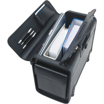 Alassio® Pilotenkoffer Silvana 49 x 40 x 25 cm (B x H x T) Zahlenkombinationsschloss Leder schwarz