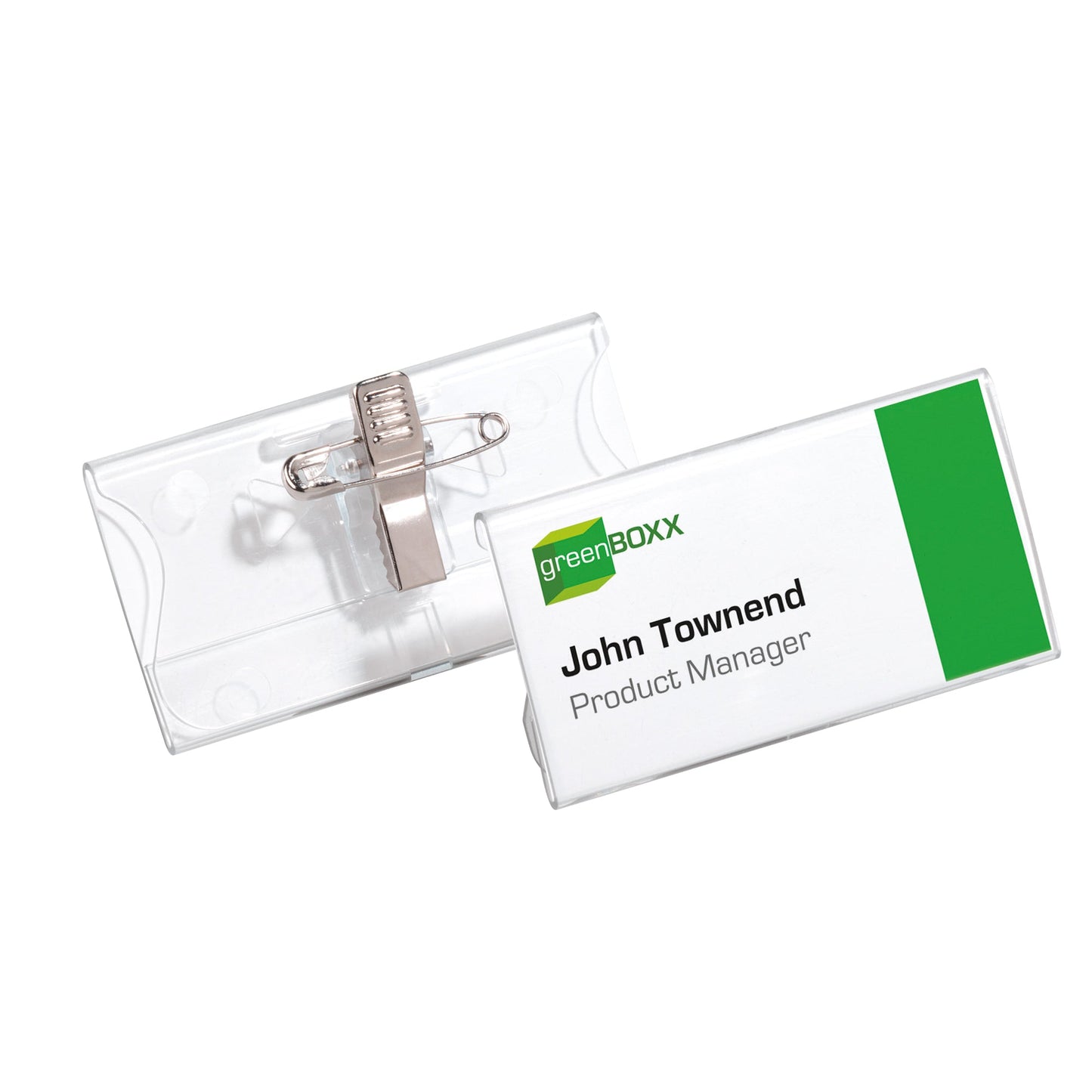 DURABLE Namensschild 75 x 40 mm (B x H) Kombiklemme transparent 25 St./Pack.