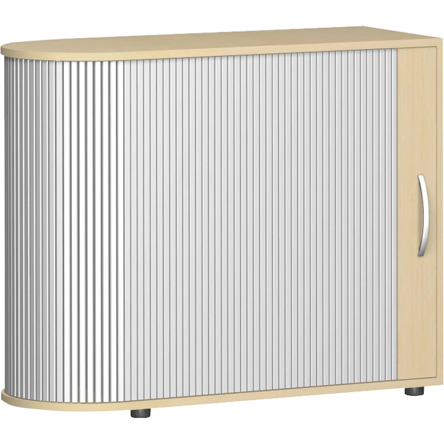 Geramöbel Rollladenschrank Flex 830 x 1.000 x 400 mm (B x H x T) 1 Fachboden silber ahorn