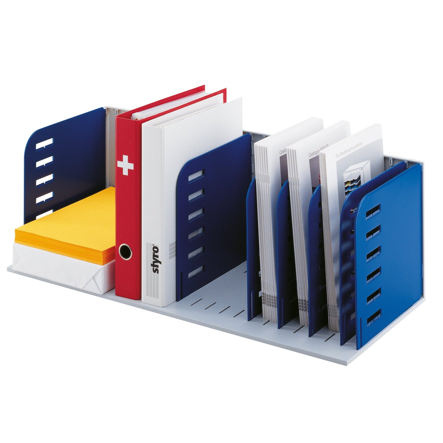 styro Belegefach styrorac 72,3 x 24,8 x 30,4 cm (B x H x T) 7 Fächer Polystyrol grau/blau