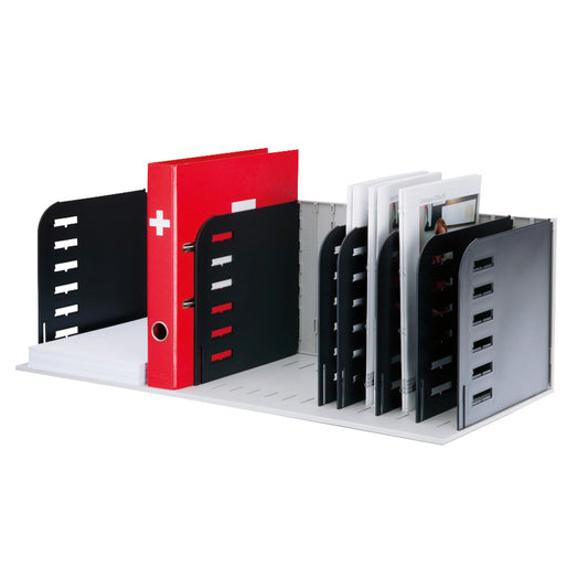 styro Belegefach styrorac 72,3 x 24,8 x 30,4 cm (B x H x T) 7 Fächer Polystyrol schwarz/grau