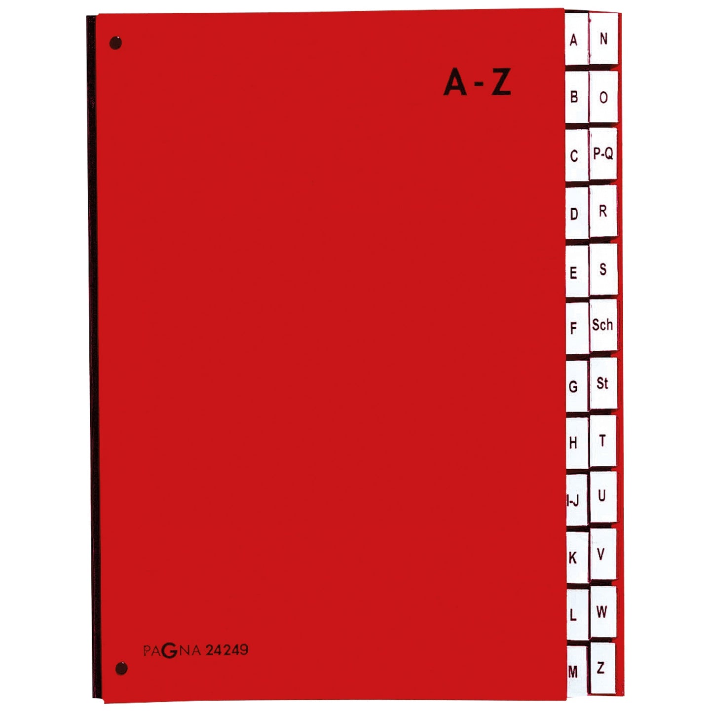 PAGNA Pultordner DIN A4 A-Z Karton/Papier, laminiert rot 24 Fächer