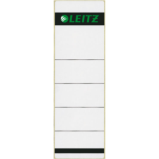 Leitz Ordnerrückenetikett breit/kurz 61,5 x 192 mm (B x H) selbstklebend ohne Griffloch grau 100 Etik./Pack.