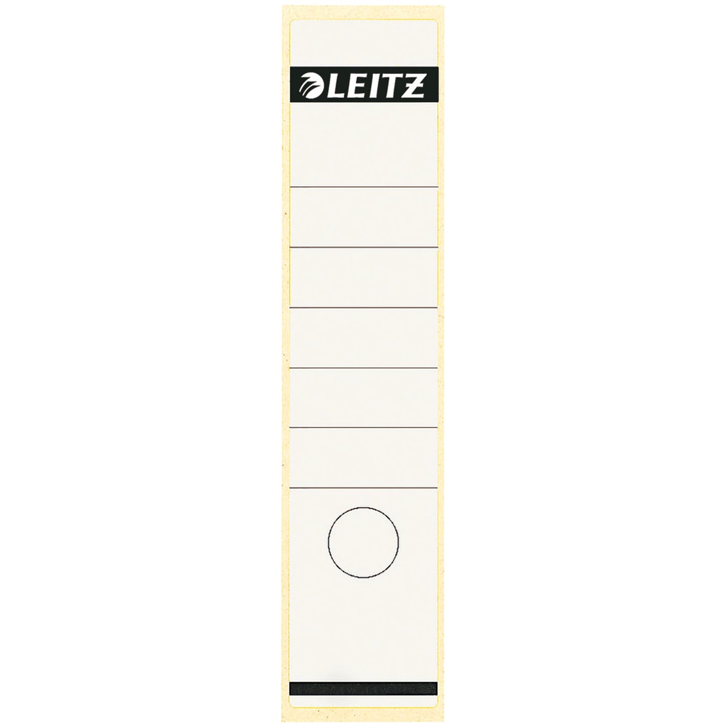 Leitz Ordnerrückenetikett breit/lang 61,5 x 285 mm (B x H) selbstklebend mit Griffloch weiß 10 Etik./Pack.