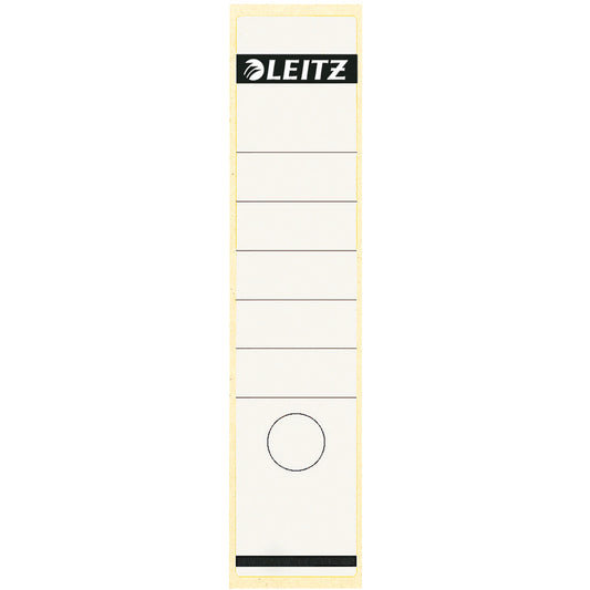 Leitz Ordnerrückenetikett breit/lang 61,5 x 285 mm (B x H) selbstklebend mit Griffloch weiß 10 Etik./Pack.