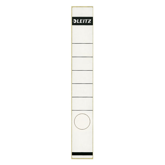 Leitz Ordnerrückenetikett schmal/lang 39 x 285 mm (B x H) selbstklebend mit Griffloch weiß 10 Etik./Pack.