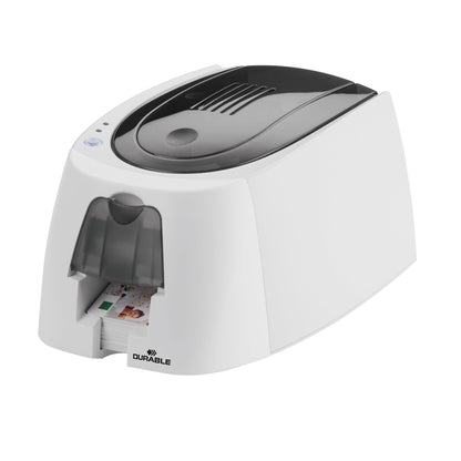 DURABLE Kartendrucker DURACARD® ID 300 53,98 x 85,6 mm (B x H) USB 2.0 Netzbetrieb inkl. YMCKO-Farbband, Blanko-Karten für 100 Ausdrucke, Schnellstartanleitung, Netzteil