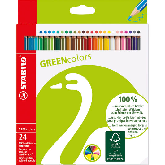 STABILO® Buntstift GREENcolors farbig sortiert 24 St./Pack.