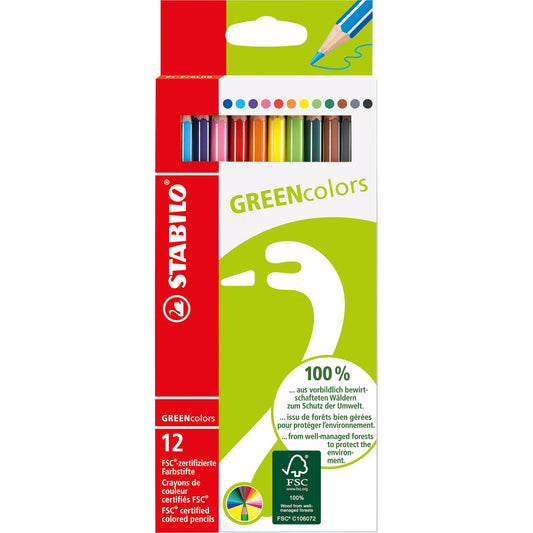 STABILO® Buntstift GREENcolors farbig sortiert 12 St./Pack.