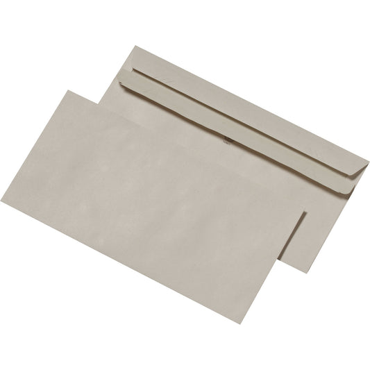 MAILmedia Briefumschlag DIN lang 220 x 110 mm (B x H) mit Selbstklebung ohne Fenster 75g/m² grau 1.000 St./Pack.