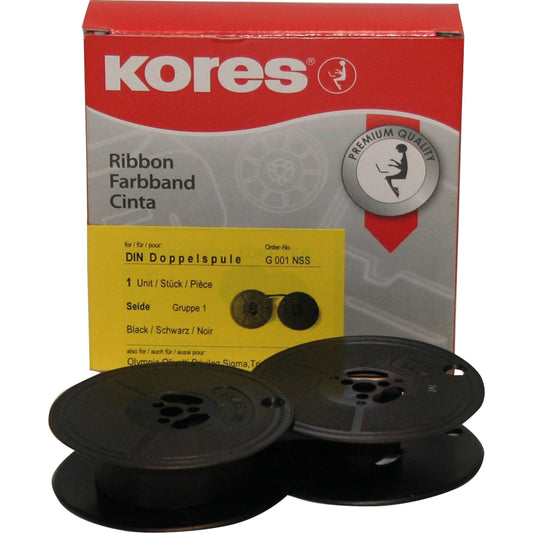 Kores Farbband G001NSS Seide schwarz
