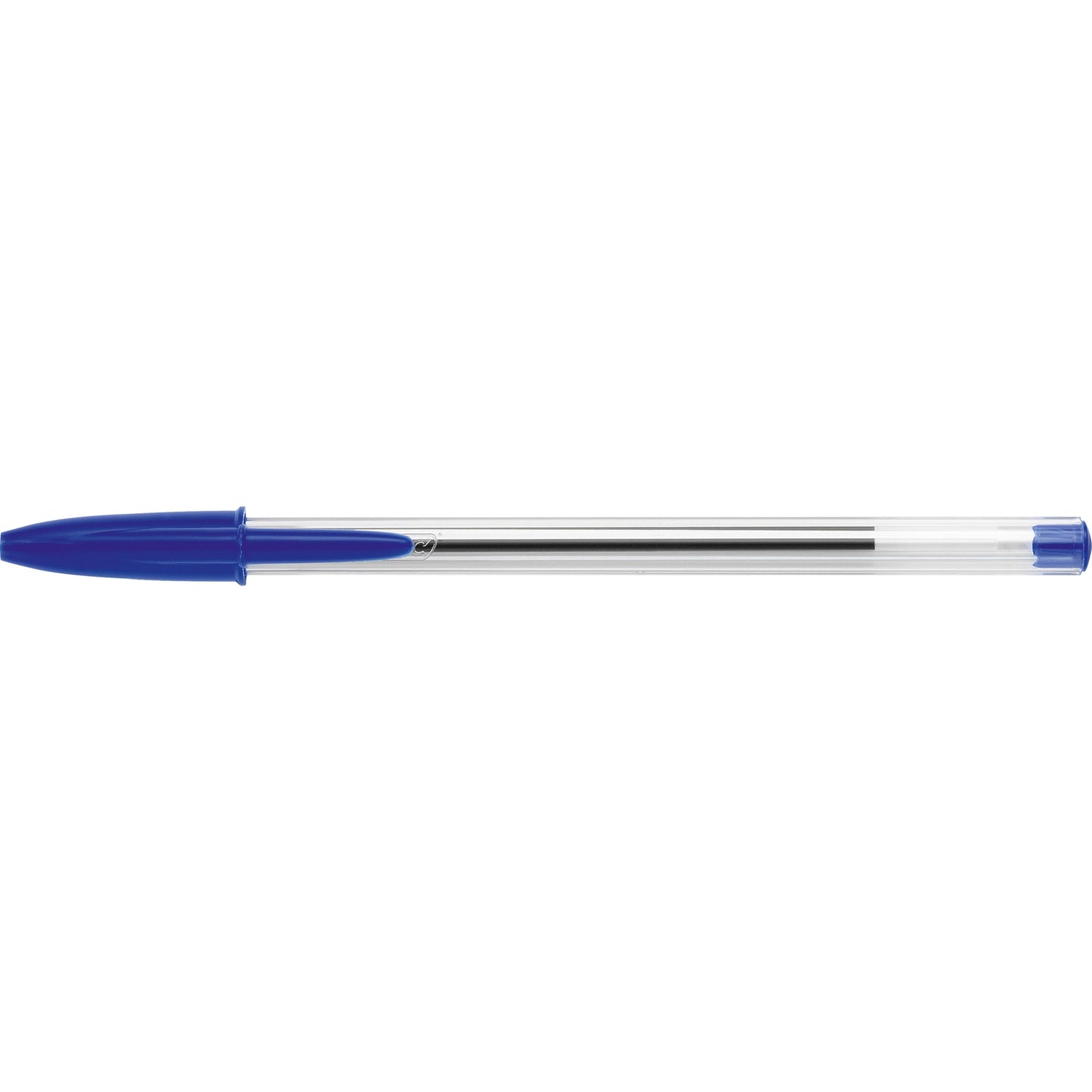 BIC® Kugelschreiber Cristal® Original 0,4mm blau Mine auswechselbar dokumentenecht Schaftfarbe: transparent 100 St./Pack.