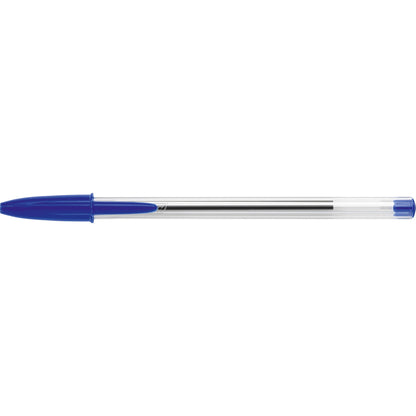 BIC® Kugelschreiber Cristal® Original 0,4mm blau Mine auswechselbar dokumentenecht Schaftfarbe: transparent 100 St./Pack.