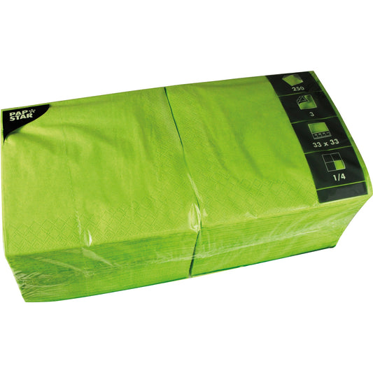 PAPSTAR Servietten 33 x 33 cm (B x L) limonengrün 250 St./Pack.