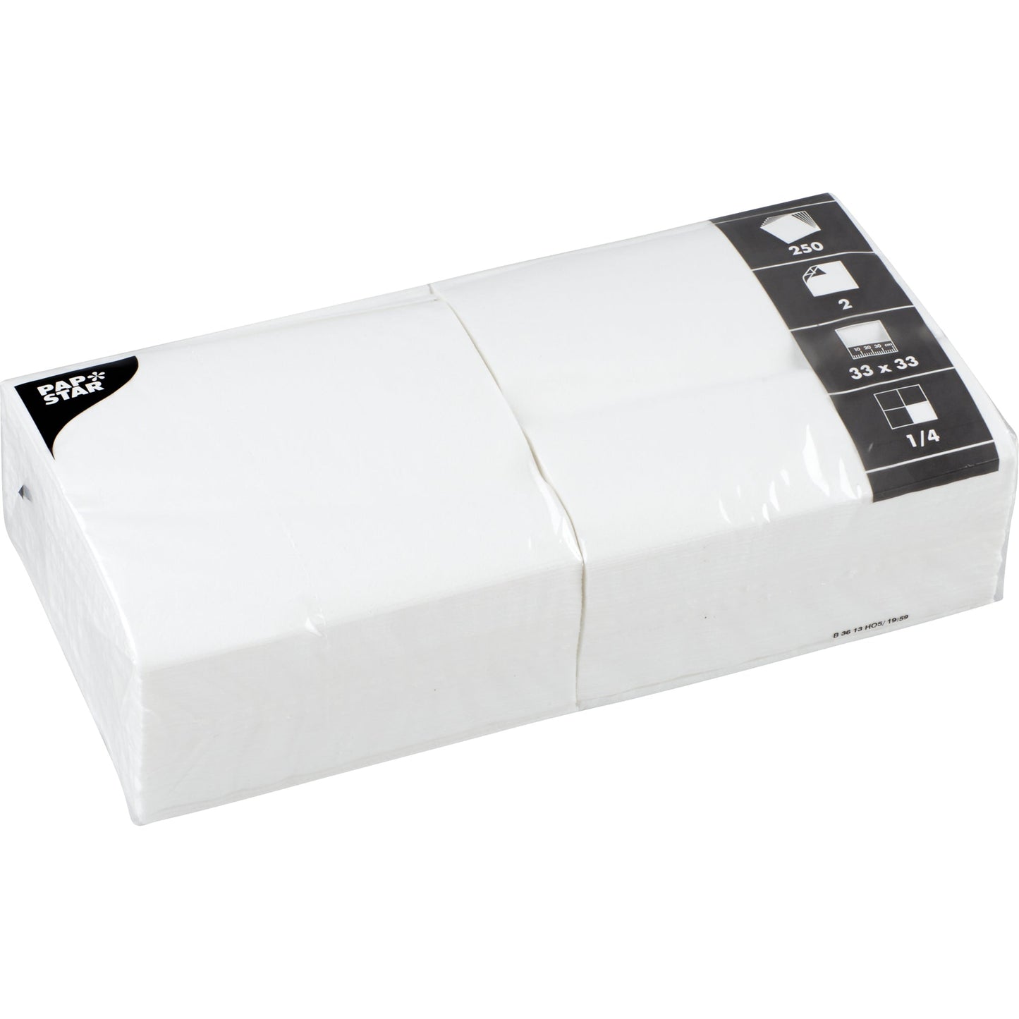 PAPSTAR Servietten 33 x 33 cm (B x L) weiß 250 St./Pack.