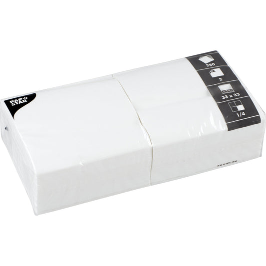 PAPSTAR Servietten 33 x 33 cm (B x L) weiß 250 St./Pack.