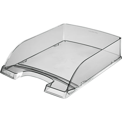 Leitz Briefablage Transparent Plus DIN A4 Polystyrol Farbe: grau transparent