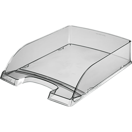 Leitz Briefablage Transparent Plus DIN A4 Polystyrol Farbe: grau transparent