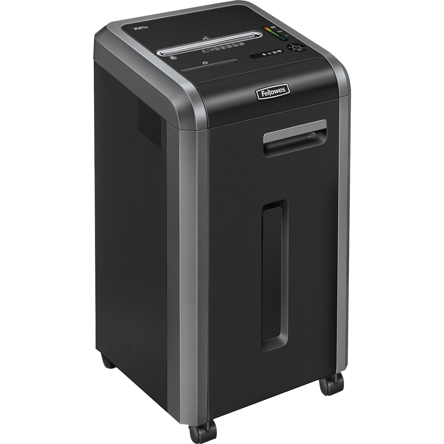 Fellowes® Aktenvernichter Powershred® 225i P-2 Papier, Heftklammern, Büroklammern, Kreditkarten, CDs/DVDs Streifenschnitt 24 Bl. silber/schwarz