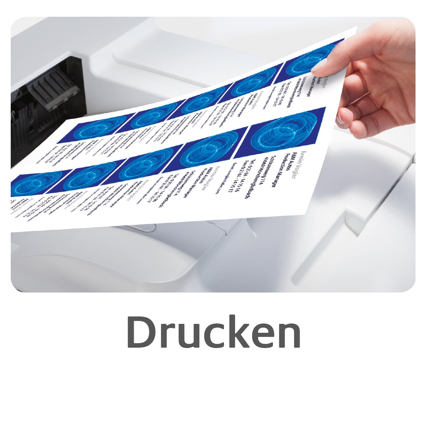 Avery Zweckform Visitenkarte Classic DIN A4 200g/m² weiß 10 Bl./Pack. 100 St./Pack.