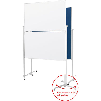 magnetoplan® Moderationstafel Design evolution plus Maße der Oberfläche: 120 x 150 cm (B x H) höhenverstellbar Filz grau