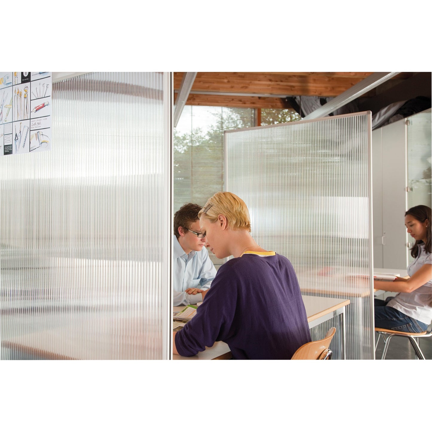 magnetoplan® Trennwand 100 x 180 x 35 cm (B x H x T) Polycarbonat transparent