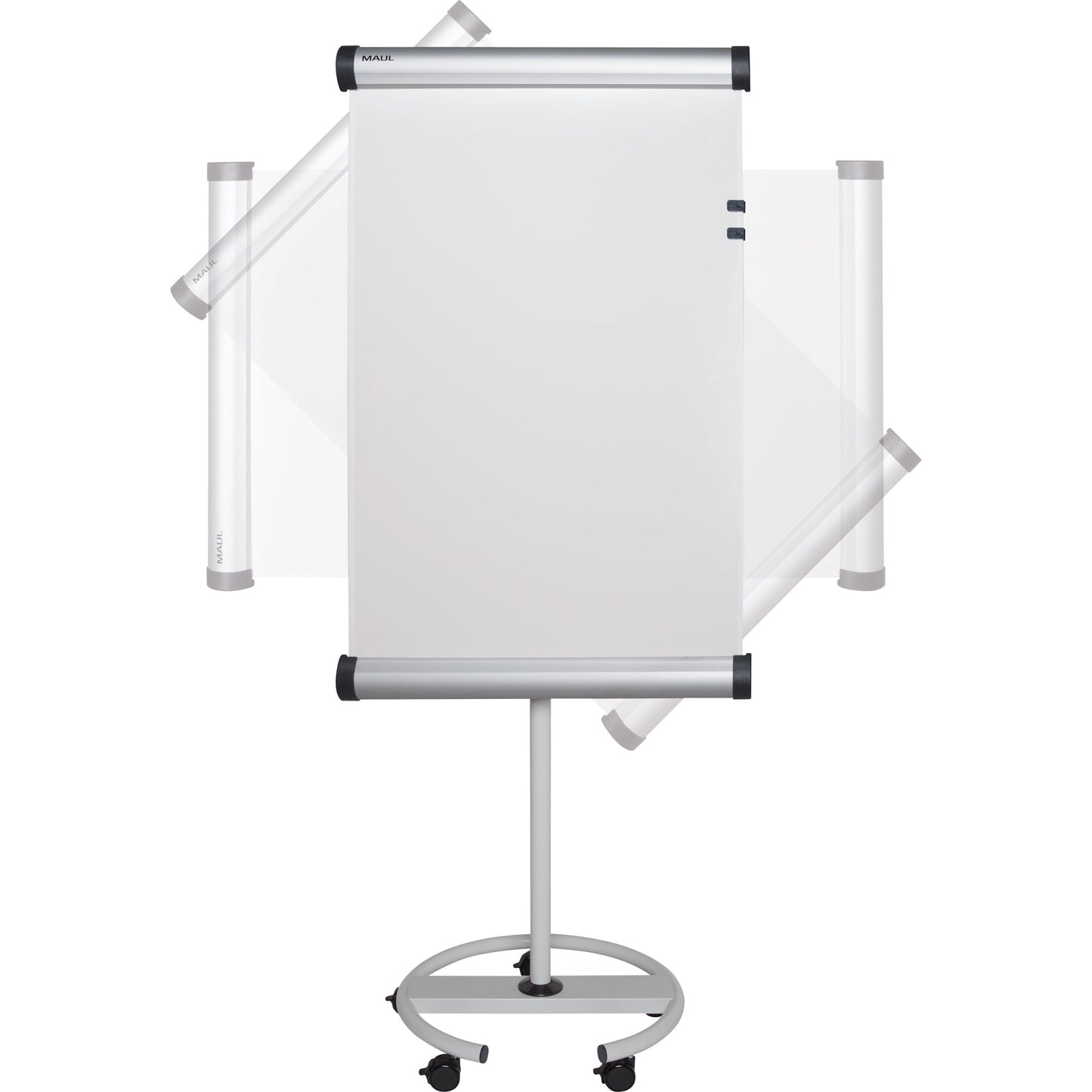 MAUL Flipchart MAULsolid flip2use 66 x 97 cm (B x H) 196cm Stahl weiß