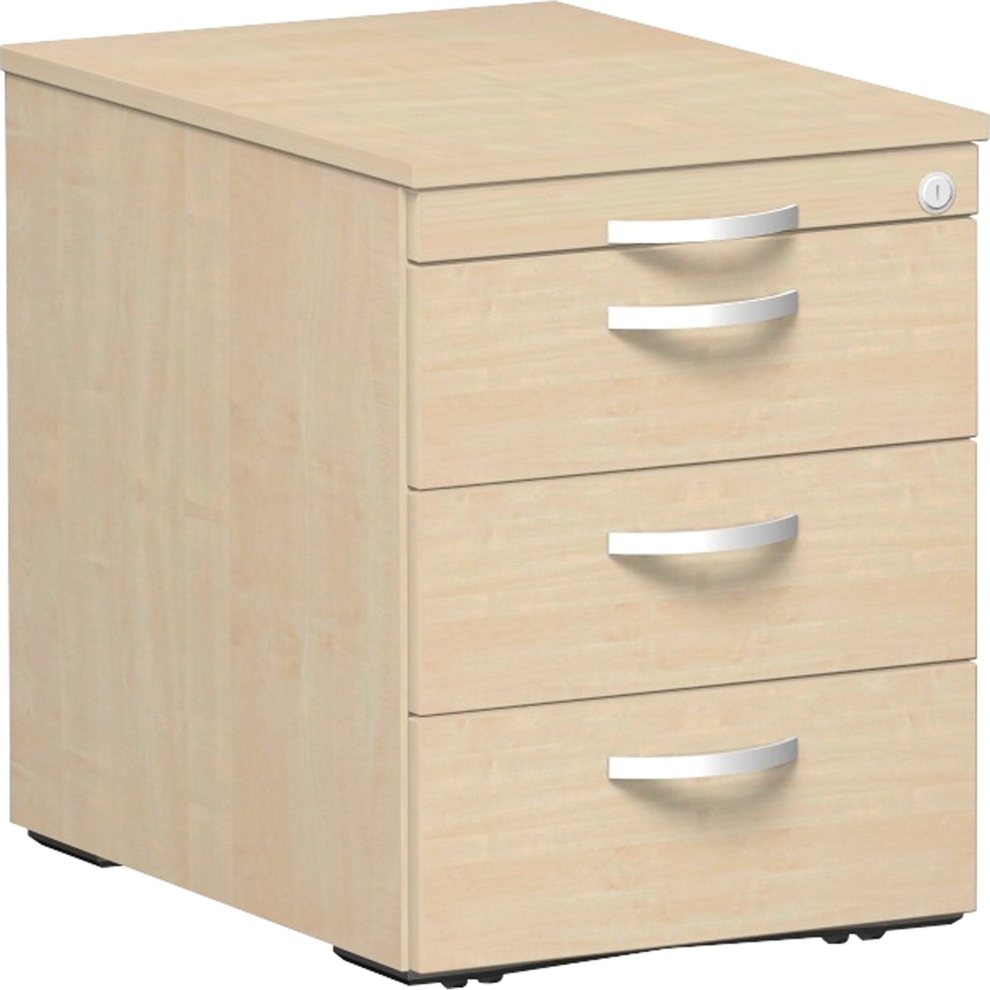 Geramöbel Rollcontainer Flex 438 x 565 x 600 mm (B x H x T) 4 Schubladen Dreischicht-Feinspan, melaminharz beschichtet ahorn