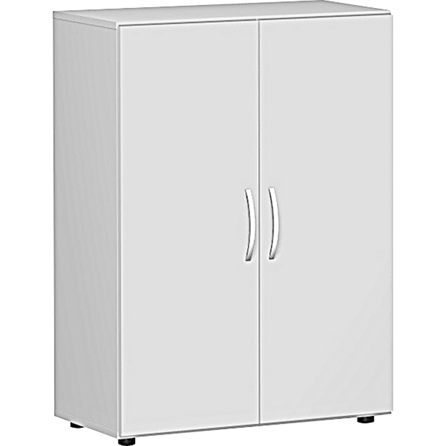 Geramöbel Flügeltürenschrank Flex 800 x 1.104 x 420 mm (B x H x T) 2 Fachböden Dreischicht-Feinspan Farbe: lichtgrau