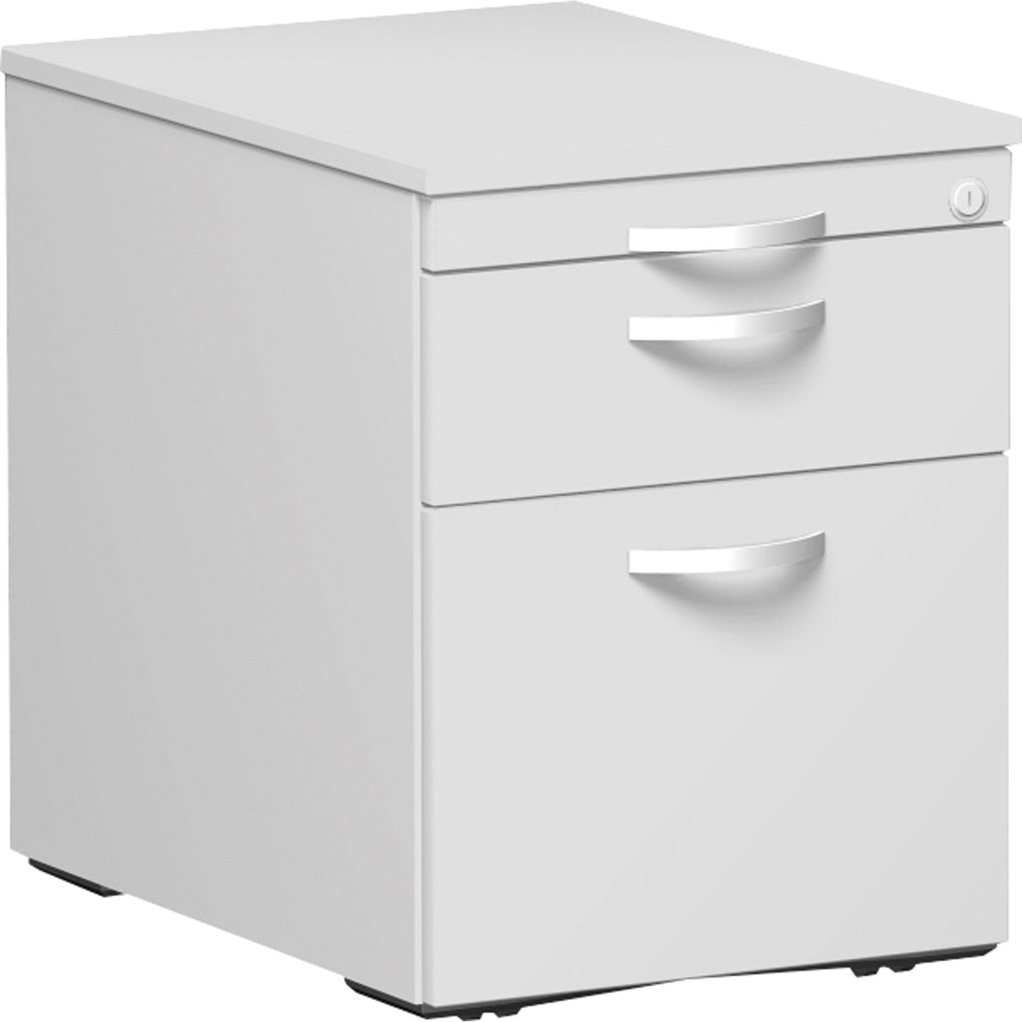 Geramöbel Rollcontainer Flex 438 x 565 x 600 mm (B x H x T) 3 Schubladen Dreischicht-Feinspan, Melaminharz beschichtet lichtgrau