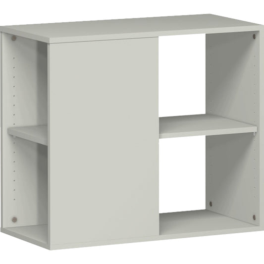 Geramöbel Anbauregal Flex 800 x 720 x 400 mm (B x H x T) 1 Fachboden inkl. Justierfüße Dreischicht-Feinspan, melaminharzbeschichtet, lichtgrau