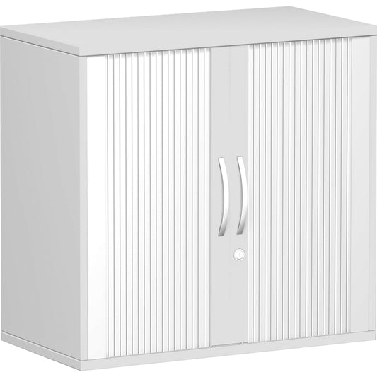 Geramöbel Rollladenschrank Flex 800 x 798 x 425 mm (B x H x T) 1 Fachboden lichtgrau lichtgrau