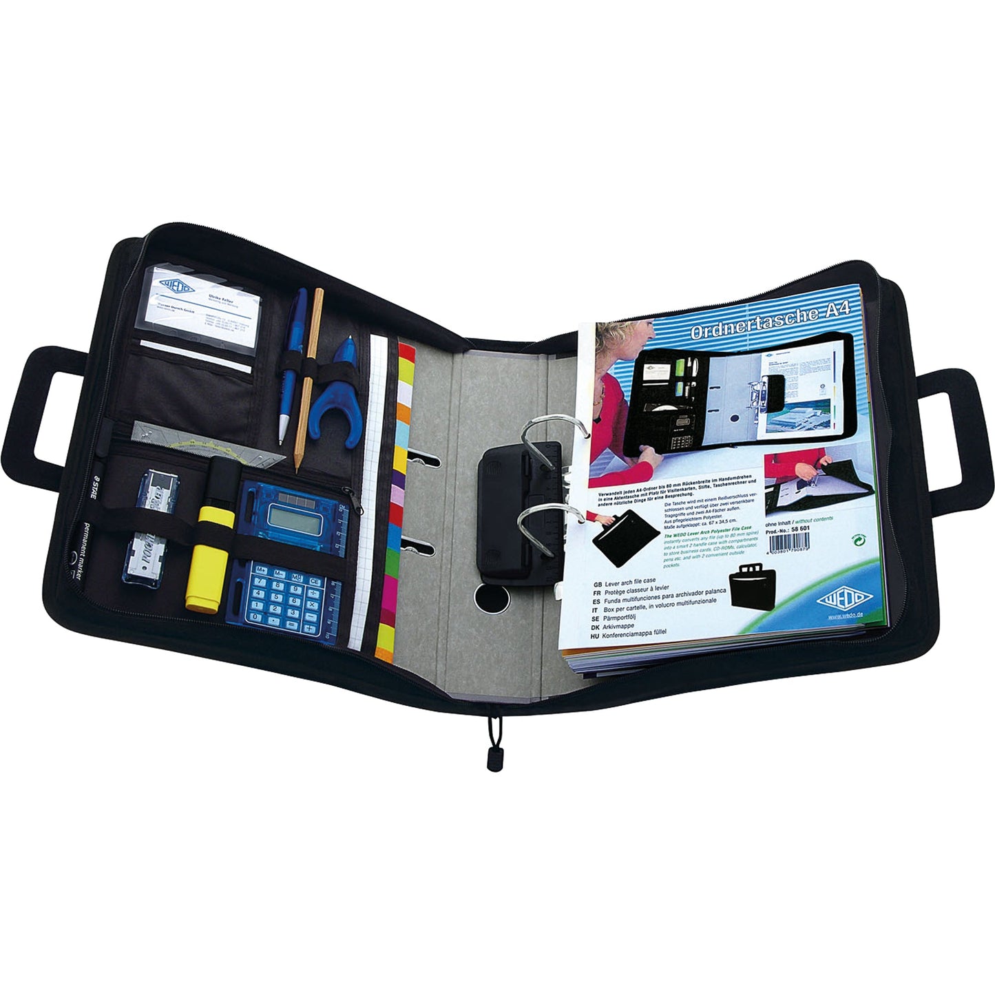 WEDO® Konferenzmappe 67 x 34,5 x 8 cm (B x H x T) Polyester schwarz
