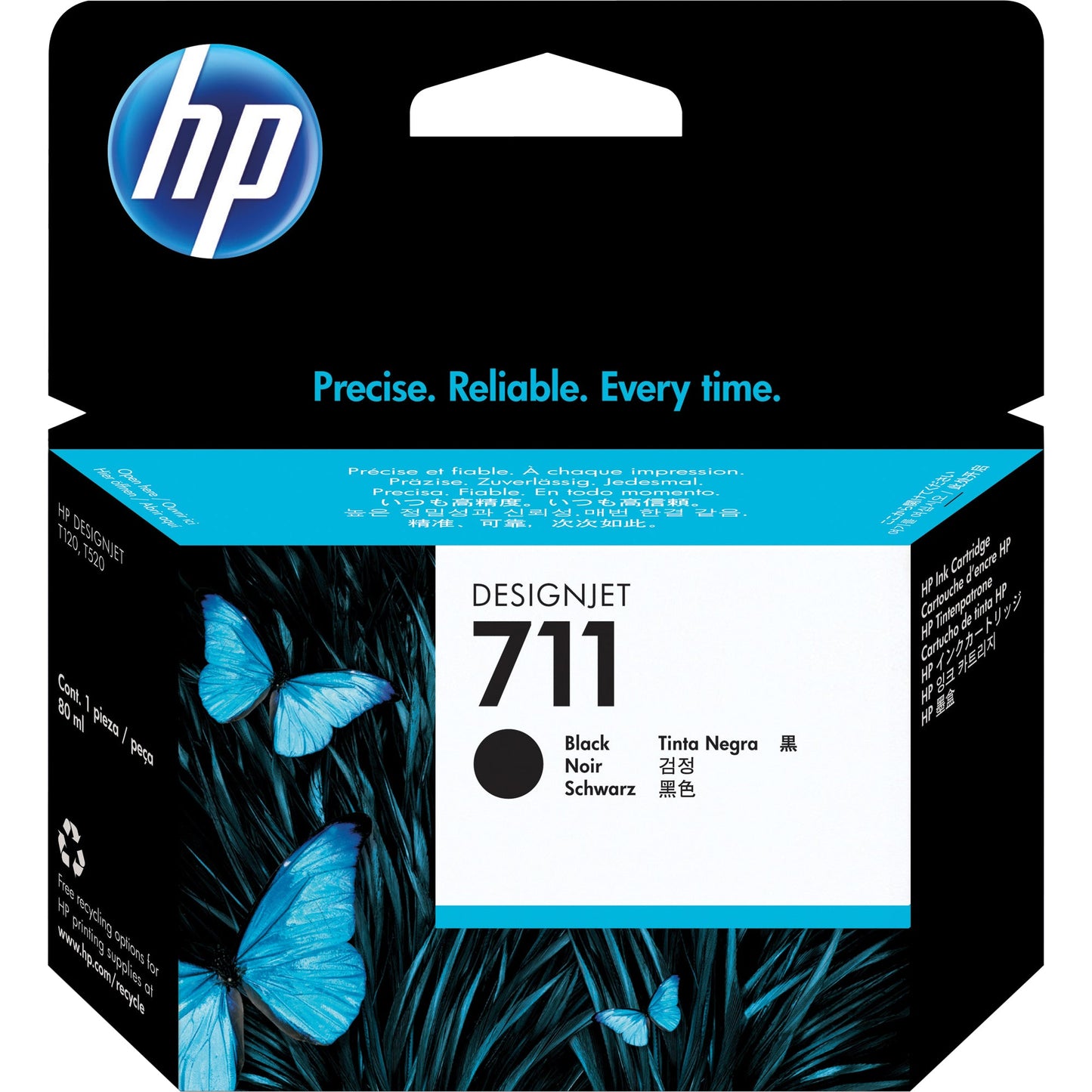 HP Tintenpatrone Originalzubehör 711 schwarz 80ml