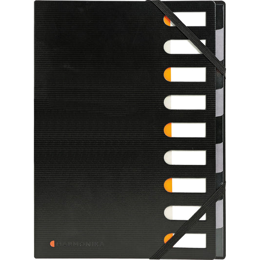 Exacompta Ordnungsmappe Exactive DIN A4 225g/m² Polypropylen Farbe: schwarz 9 Fächer