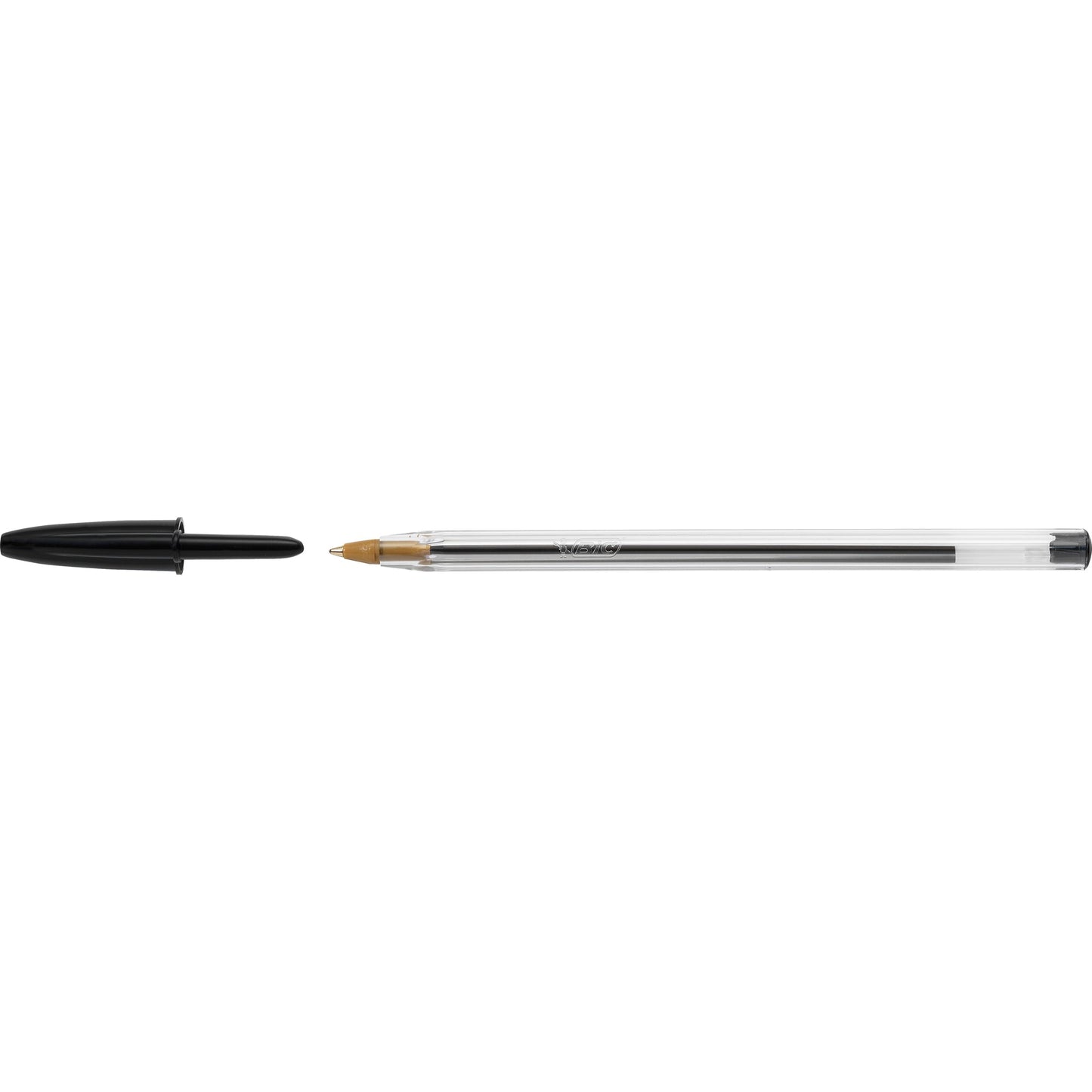 BIC® Kugelschreiber Cristal® Original 0,4mm schwarz Mine auswechselbar dokumentenecht Schaftfarbe: transparent 50 St./Pack.