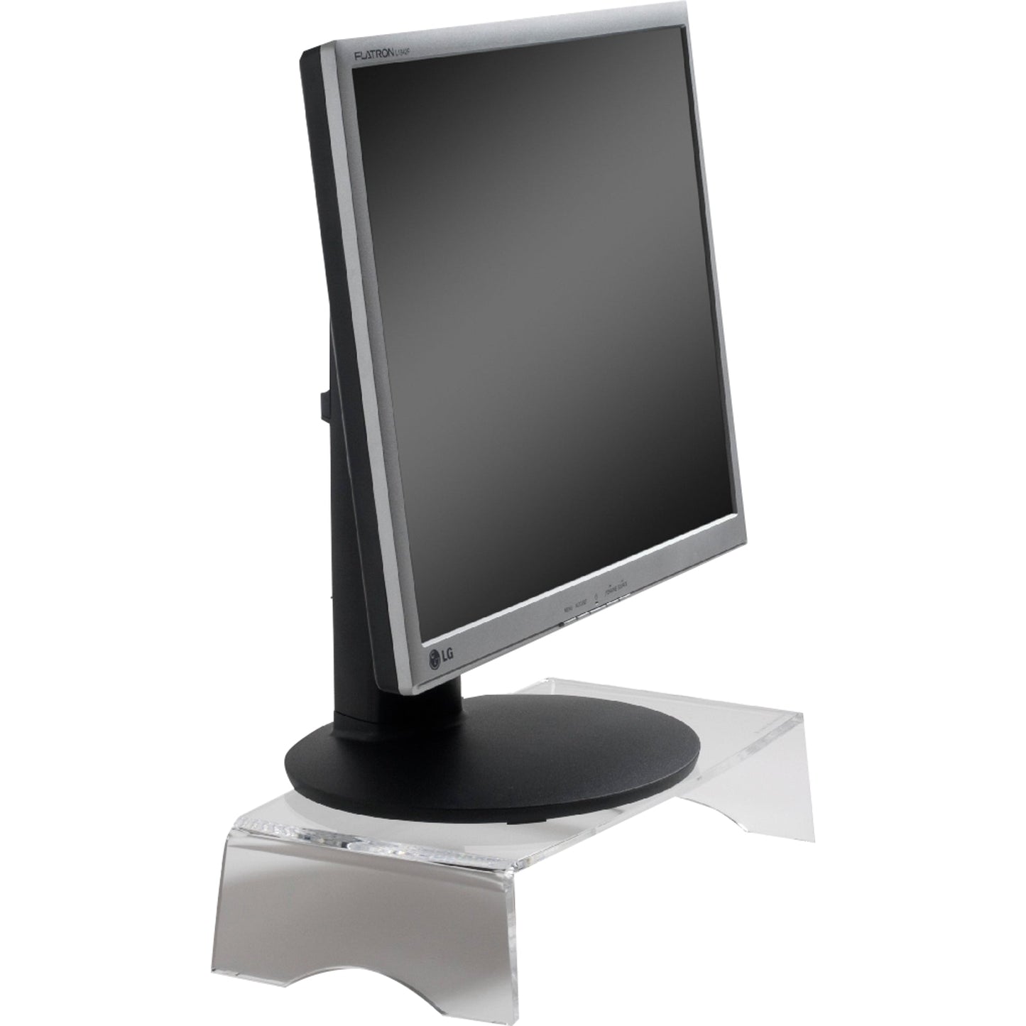 BakkerElkhuizen Monitorständer Q-riser 90 38 x 9,5 x 20 cm (B x H x T) 15kg nicht höhenverstellbar Acryl, 100 % recycelt transparent