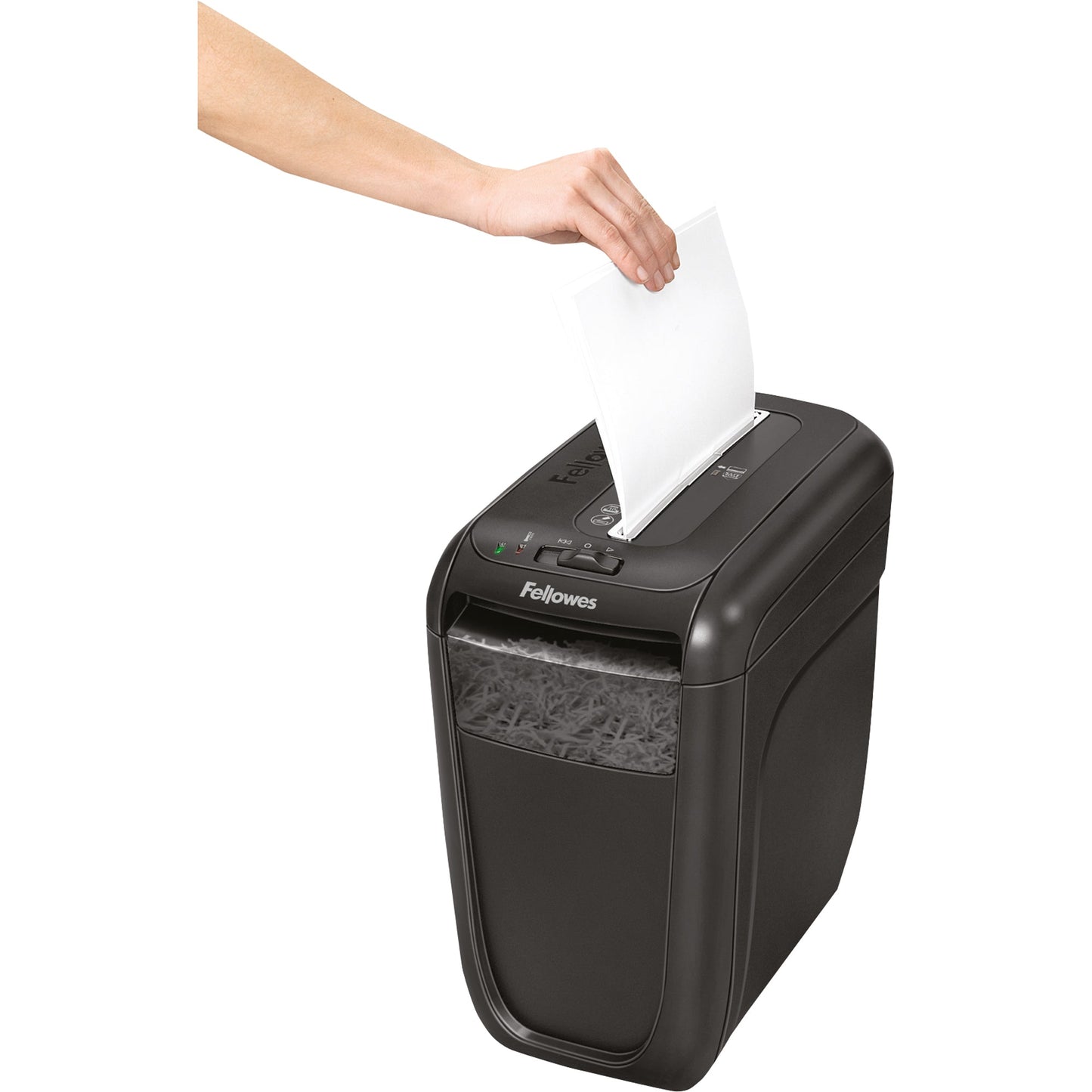 Fellowes® Aktenvernichter Powershred® 60Cs P-4 Papier, Heftklammern, Büroklammern, Kreditkarten Partikelschnitt 10 Bl. schwarz