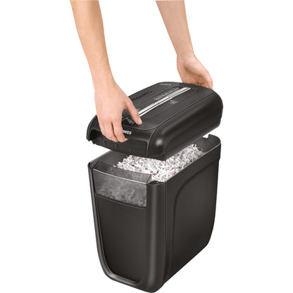 Fellowes® Aktenvernichter Powershred® 60Cs P-4 Papier, Heftklammern, Büroklammern, Kreditkarten Partikelschnitt 10 Bl. schwarz