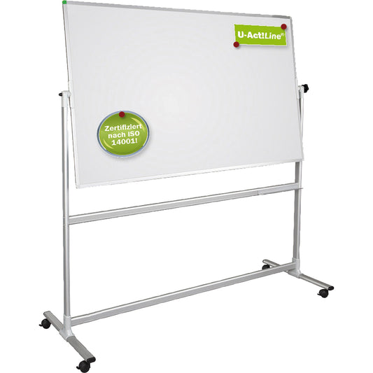 FRANKEN Whiteboard U-Act! Line® Maße der Oberfläche: 200 x 100 cm (B x H) Tafel magnethaftend beidseitig beschreibbar Aluminium emailliert weiß