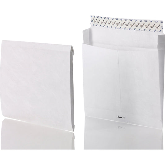 Tyvek® Faltentasche 326 x 318 mm (B x H) ohne Fenster 68g/m² mit Haftklebung Tyvek® weiß