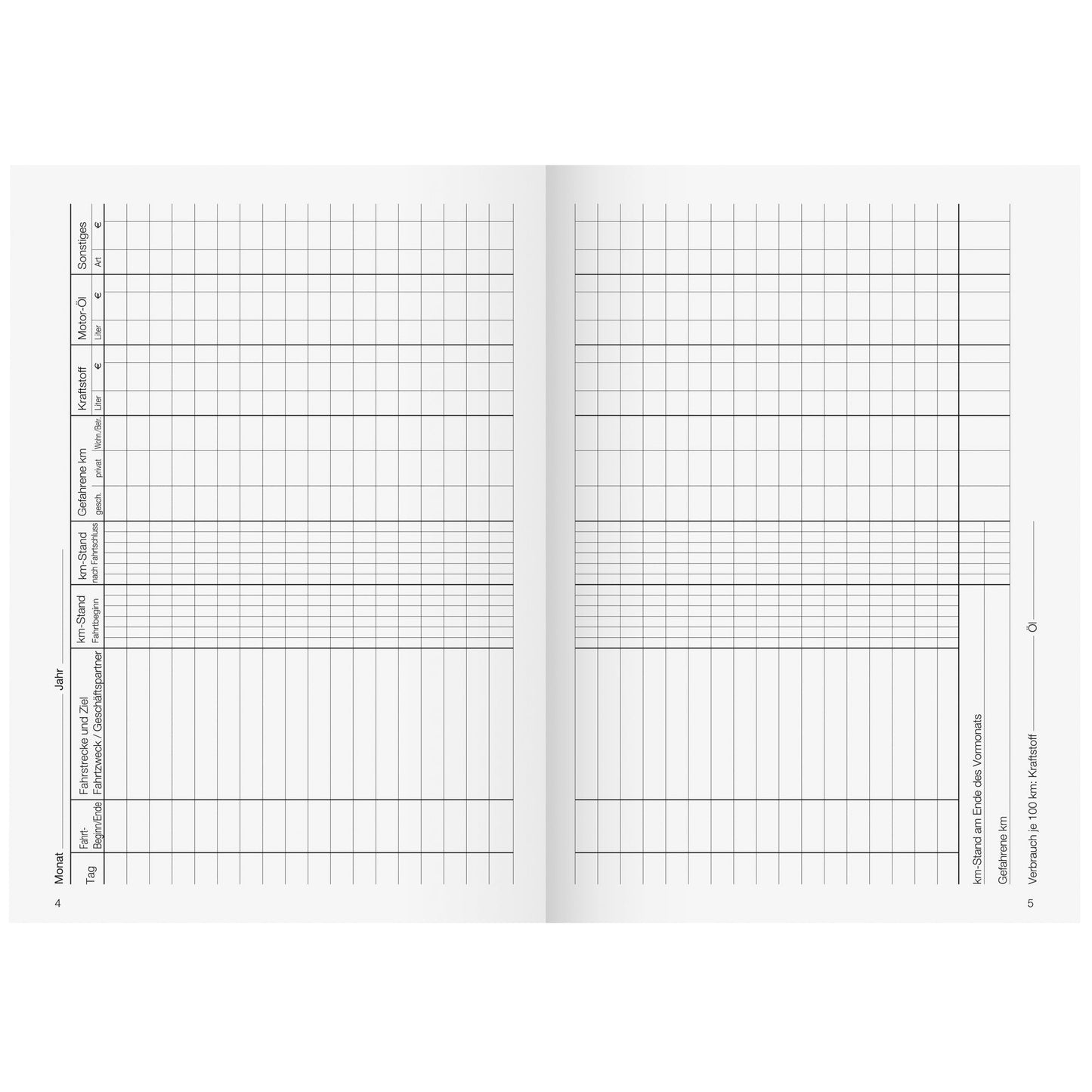BRUNNEN Fahrtenbuch DIN A5 PKW farbig sortiert (freie Farbauswahl nicht möglich) 16 Bl.