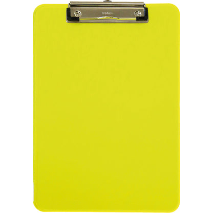 MAUL Klemmbrett MAULneon 22,6 x 31,8 cm (B x H) DIN A4 Kunststoff gelb transparent