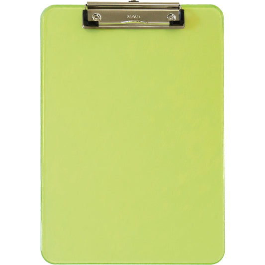 MAUL Klemmbrett MAULneon 22,6 x 31,8 cm (B x H) DIN A4 Kunststoff grün transparent