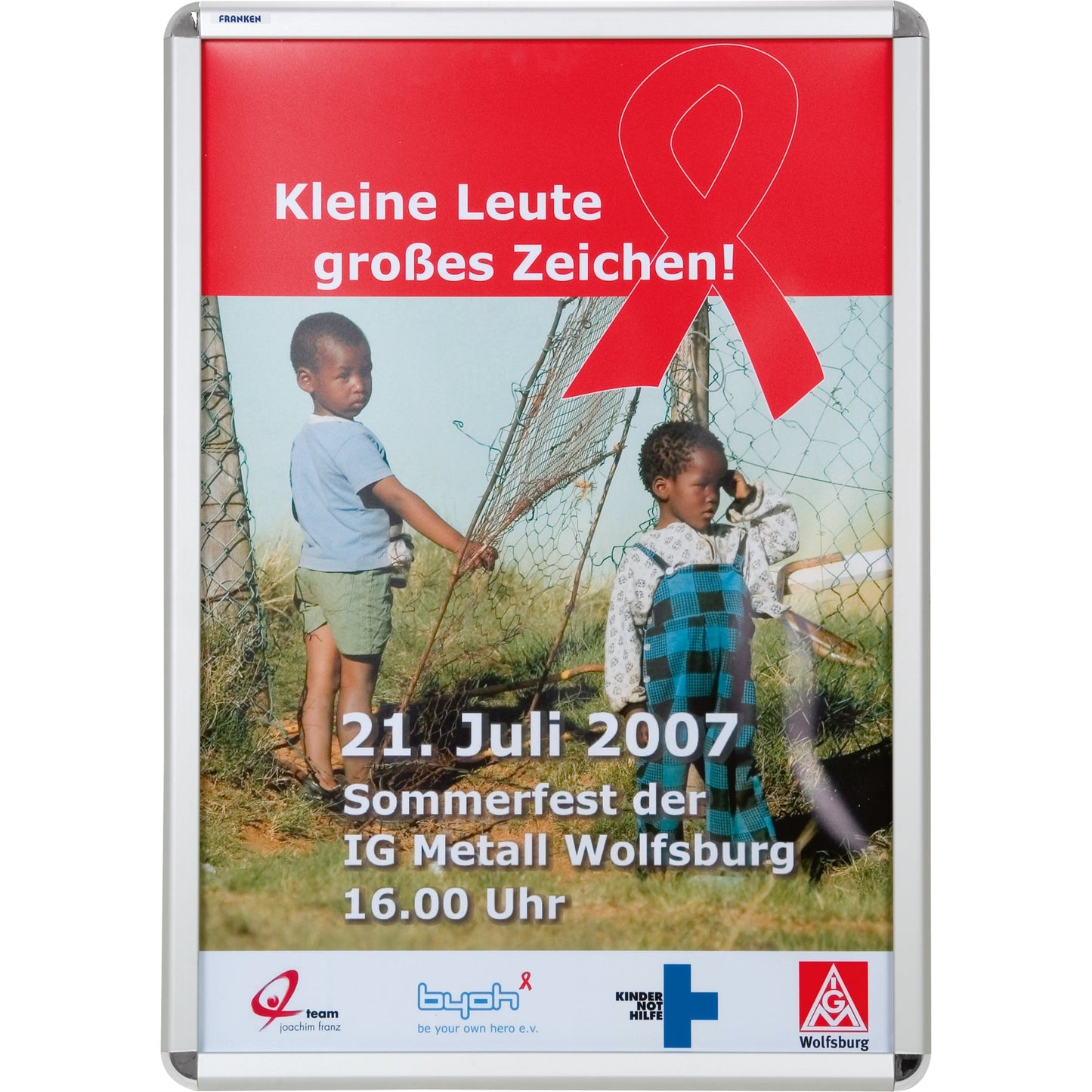 FRANKEN Bilderwechselrahmen 63,7 x 88,4 x 1,9 cm (B x H x T) DIN A1 Aluminium silber